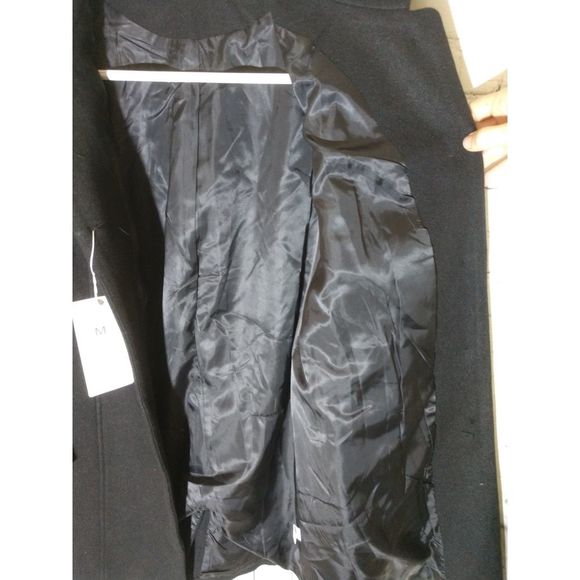 Wool Trench Coat Winter Long Thick Overcoat - Picture 7 of 7